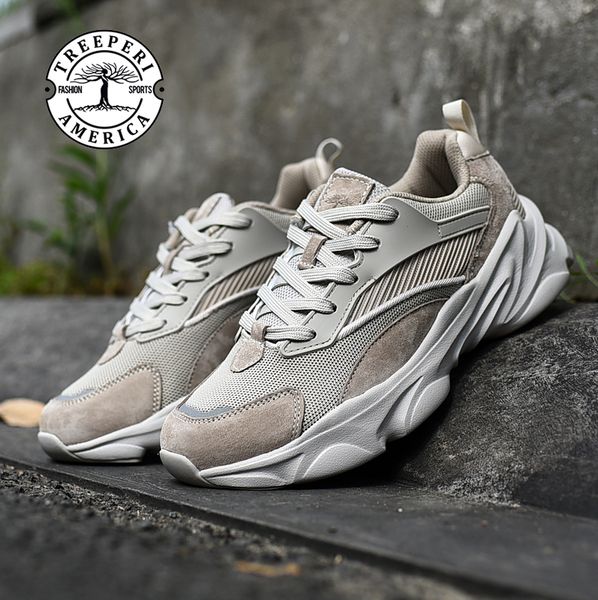 

selling treeperi fashion chunky 3.0 casual shoes reflective black white beige grey fashion men women designer sneakers us 5.5
