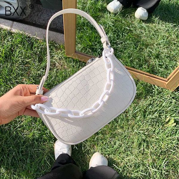 

bxx] stone pattern pu leather crossbody bags for women 2020 spring shoulder handbags female travel acrylic chain bag hm556