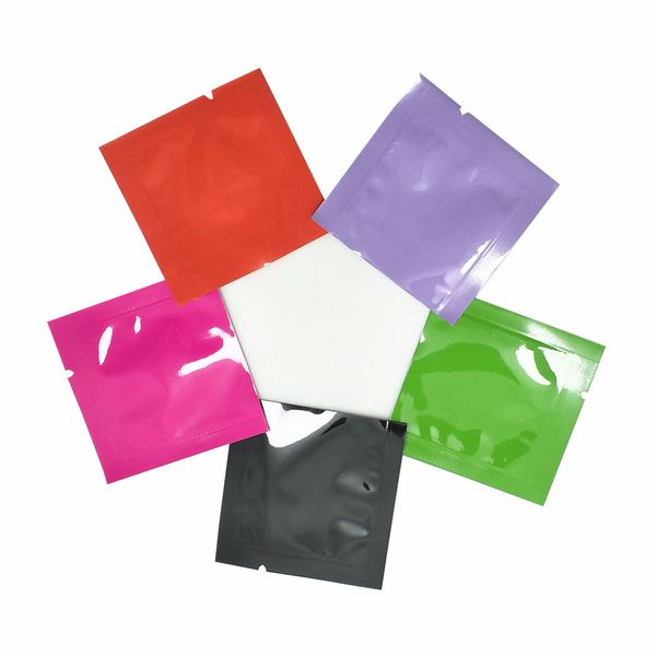 Großhandel, 5 x 5 cm, oben offen, Mylar-Verpackungsbeutel, Aluminiumfolie, Heißsiegelung, für Snacks, Einzelhandel, Verpackung, Party, kleine Bastelarbeiten, flache Aufbewahrungsbeutel