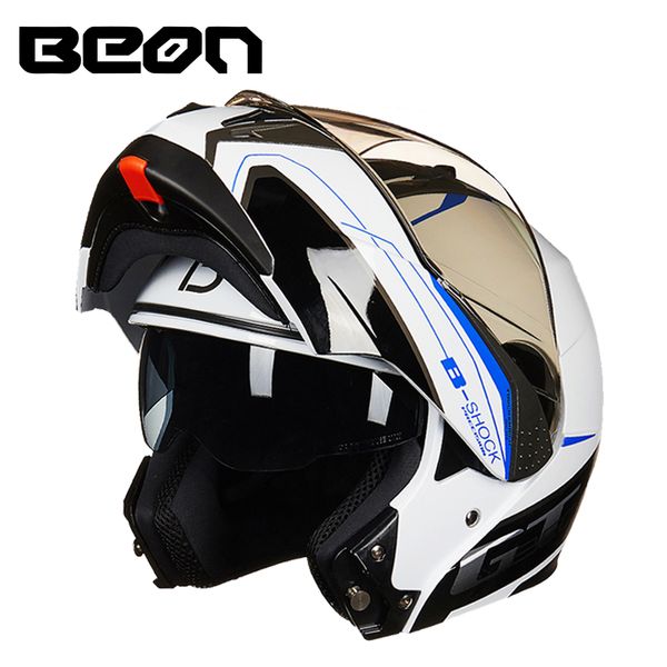 

beon motorcycle helmet casco moto filp up motorbike capacete double visor full face racing motocross moto helmet for men women