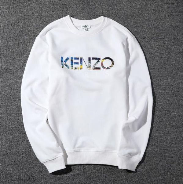 

mens brand sweater men brand pullover kenzo hoodie long sleeve 2019 new sweatshirt brand letter embroidery knitwear winter mens clothing, White;black