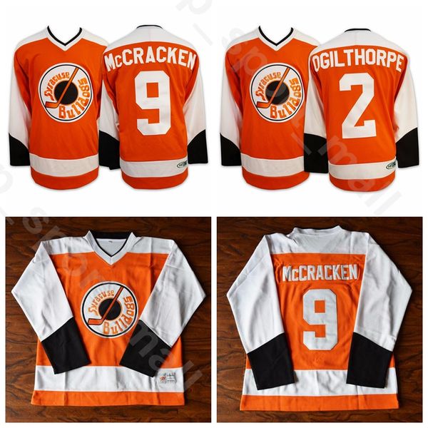 

сиракузы бульдоги 9 тим доктор хук маккракен трикотажные изделия slap shot slapshot фильм хоккей 2 оги огилторп джерси все сшитые цвета кома, Black