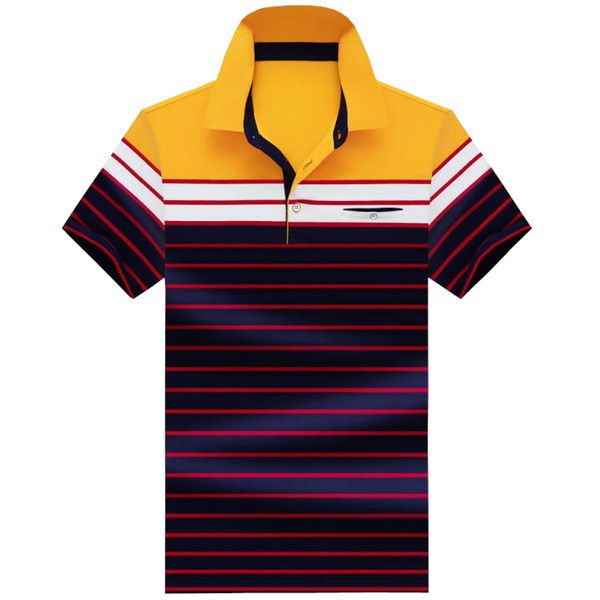 

высокое качество рубашка новый летний короткий рукав мужская рубашка марка хлопок бизнес случайные полосатый мужчин polos вершины, White;black