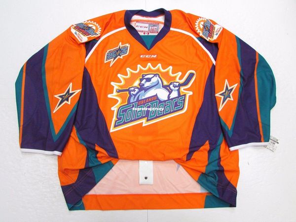

custom 2015 echl all star game orlando solar bears ccm jersey stitch add any number any name mens hockey jersey xs-6xl, Black;red