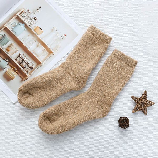

mens thicken thermal wool cashmere casual winter warm socks, Black
