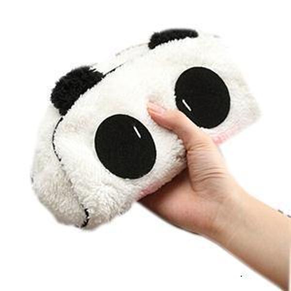 

1pcs cute cartoon cat panda shape soft plush cosmetic makeup bag pouch pen pencil case organizador