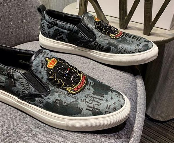 

19ss новый d ga homme мода мужчины повседневная обувь роскошные дизайнерские туфли высокое качество натуральная кожа платформа низкий топ кр, Black