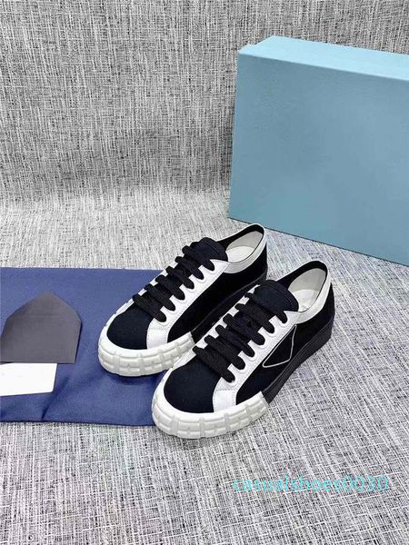

classic women canvas shoes with rubber sole, light weight casual canvas low-plimsolls sneakers with box c30, Black