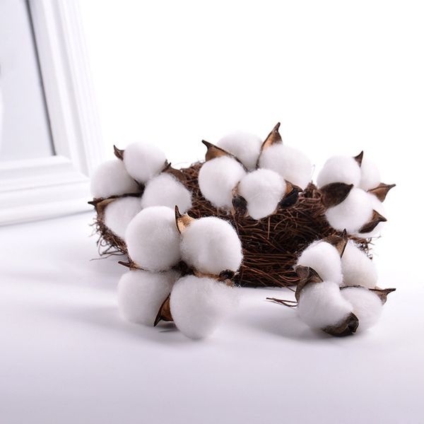 

festive natural cotton balls dry flower plants artificial flowers pgraphy props wedding holiday party home decoration