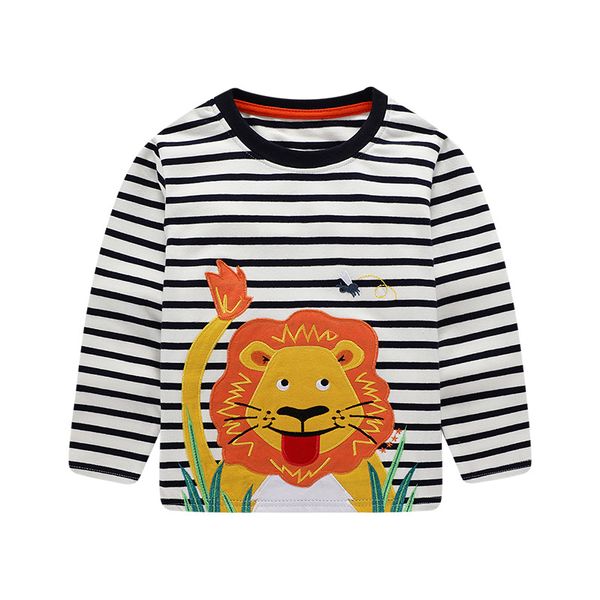 

boys new 2019 tees for baby boy clothing animals cartoon children's t shirts kids tee for spring autumn t shirts, Blue