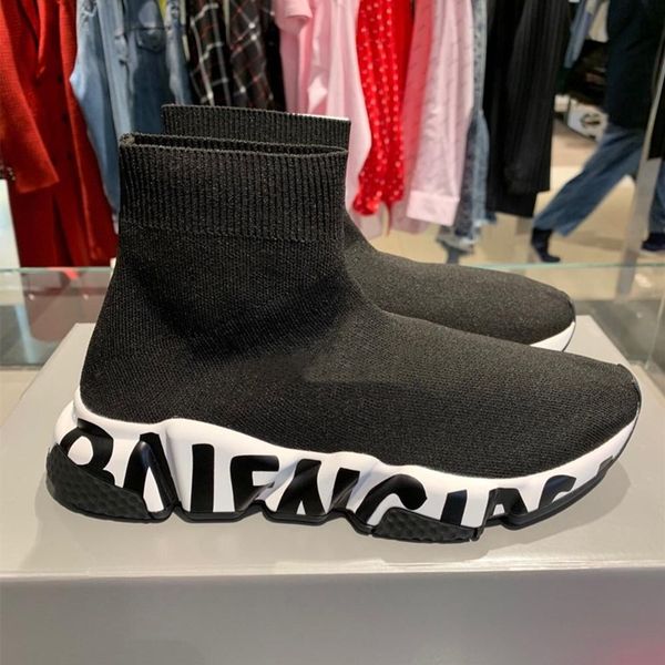 

brand sock shoe men women speed trainers sneakers fashion knit mesh slip-on air shoes ultra light bottom runners boot r08, Black