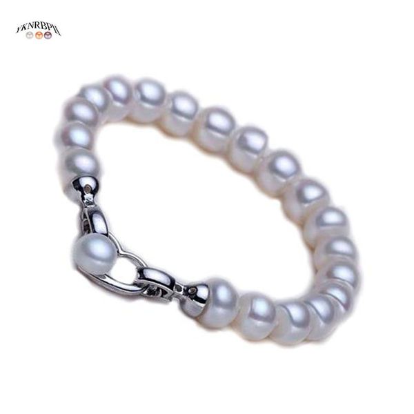 

yknrbph women's exquisite pearl bracelet s925 sterling silver bride weddings gift jewelry charm bracelets cx200623, Black
