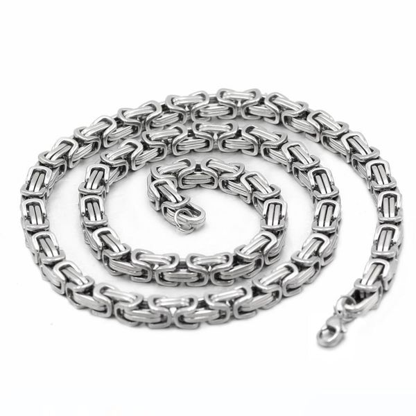 

men stainless steel necklace viking king chain, Silver