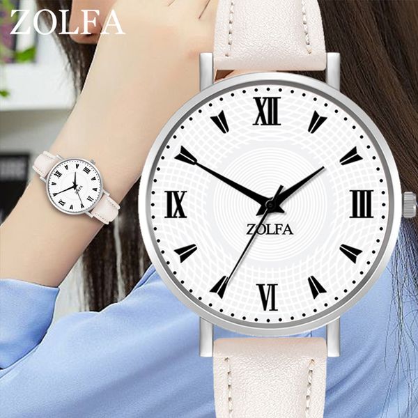 

2019 women watches fashion dress watches temperament business leather strap watch clock roman numerals ladies quartz wristwatch, Slivery;brown