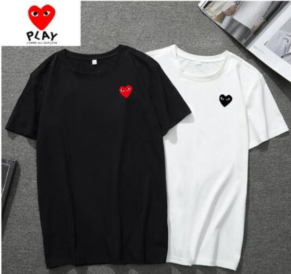 

мода мужской тенниски новой дизайнера майка европейских американской популярного небольшого красного сердца печать футболка мужчины женщин п, White;black