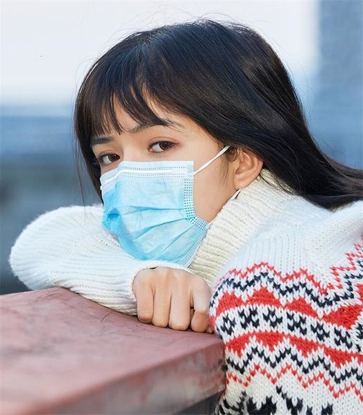 

dhl ship wholesale facepads pm2.5 filter individually packed 50 1pcs blue face mask masks by o2yf