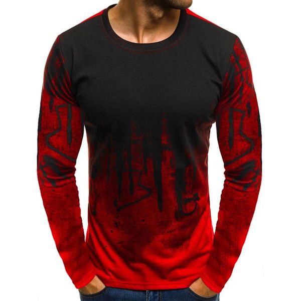 

men's t-shirts male hip hop street wear long sleeve fitness t shirts tee men printed camouflage plus size m-xxxl, White;black