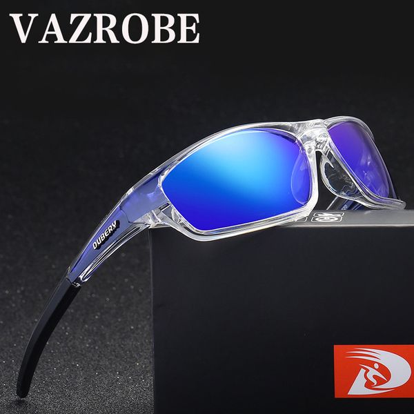 

vazrobe polarized glasses male driving transparent clear frame sunglasses men women oversized goggles for day night drive, White;black