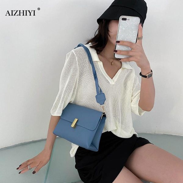 

women leather weave belt shoulder phone pouch simple solid color crossbody bag popular simple female daily bag