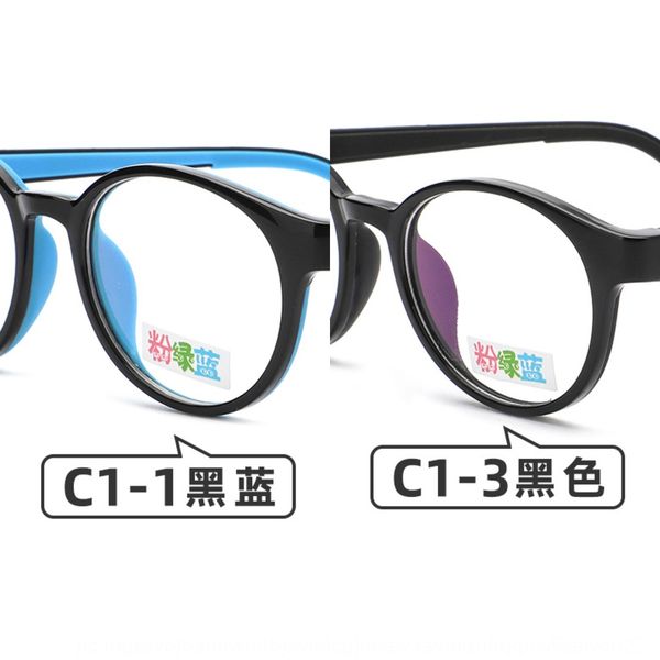 

jagger cx62010 children's two-color silicone round frame screw-safety legs anti-slip silicone glasses glasses ear strap, Silver