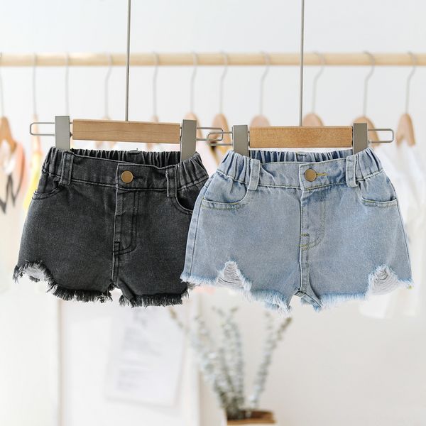 

d3xrn summer clothes boys shorts and jeans and girls jeans shorts children's women's foreign style parent-child pants woolen pants, Blue