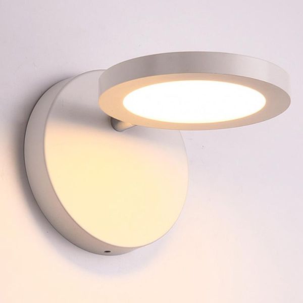 

180 degrees rotation modern simple stairway with screws coffee shop led wall light home decor sconce lamp bedside button switch
