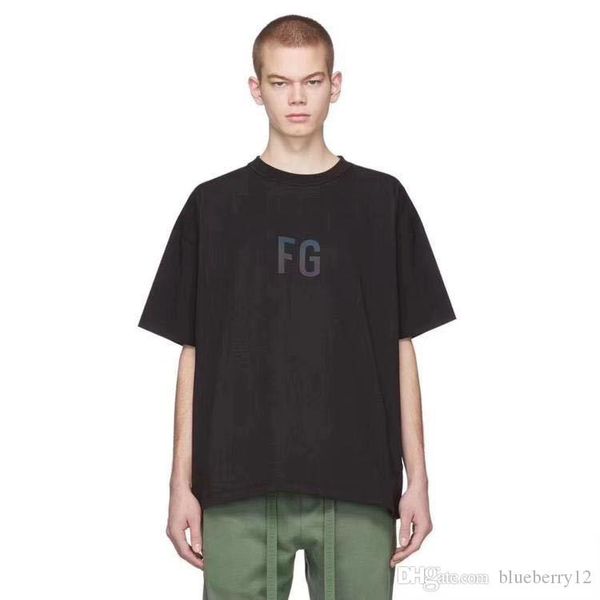 

mens womens designer tshirt letter fg reflective high street short sleeve fashion letter printed tshirt with 4 colors, White;black