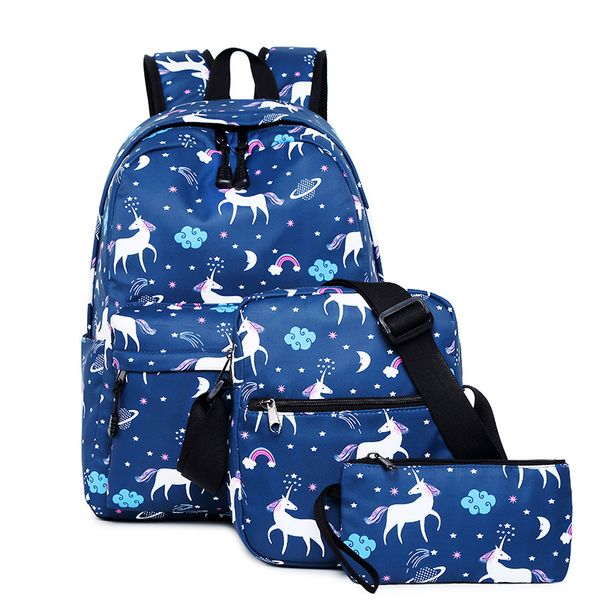

diomo unicorn backpack women school bags set for girl teenagers satchel female animal bagpack kids crossbody bag child mx200327