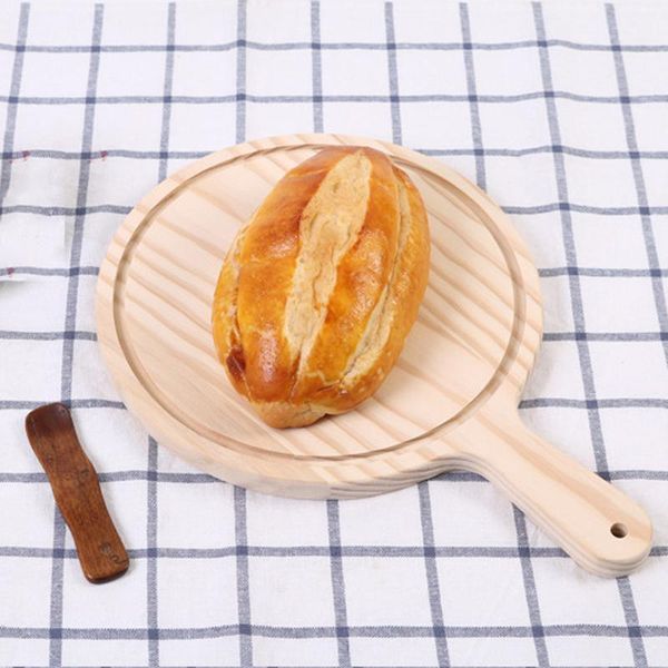 

home wood plate with handle round steak dish bread plate sushi dish fruits platter dish tea server tray cup holder pad tableware vt1613
