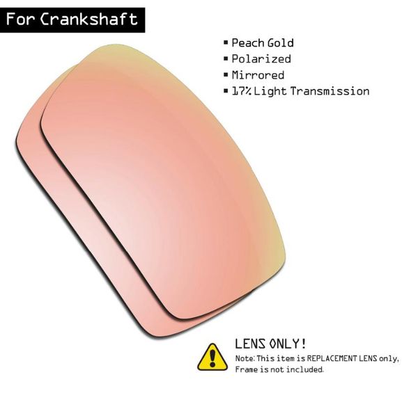 

smartvlt polarized sunglasses replacement lenses for crankshaft - peach gold