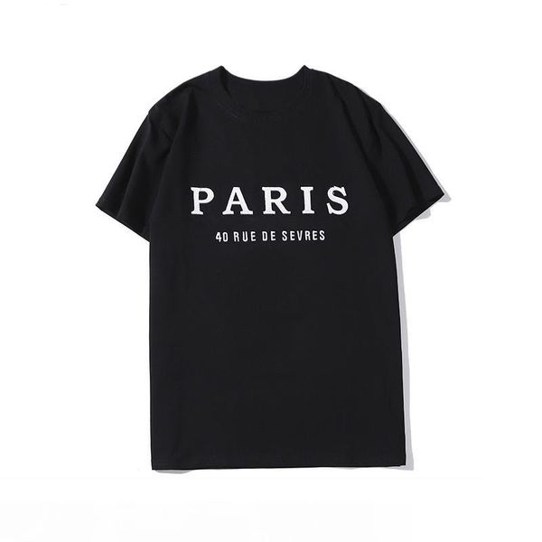 

20ss luxury mens designer t shirt fashion paris men women couples casual t shirt black white designer shirts size s-xxl, White;black