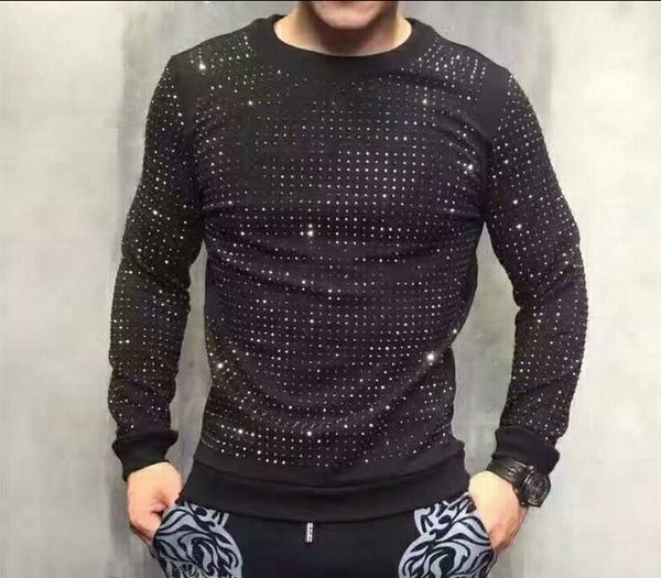 

new arrival 2017 european and american winter blouson homme baroque letter embroidery hip-hop sweatshirts, Black