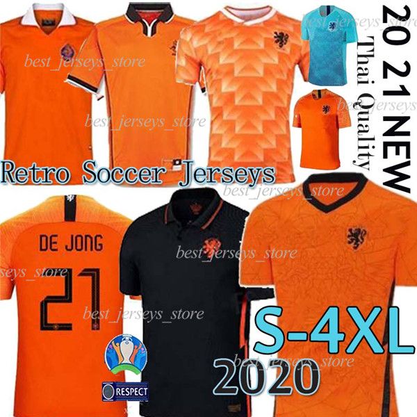 

2020 2021 netherlandssoccer jerseys de jong holland football kid kits shirt van dijk virgil camisas de futebol retro soccer jerseys uniforms, Black;yellow