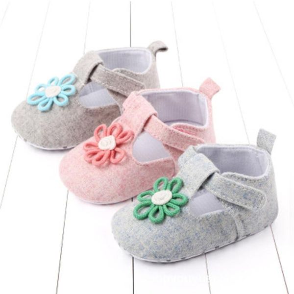 

sun flower infant shoes toddler baby girls princess toddler first walk cotton fabric shoes scarpe bambina soft baby schoenen