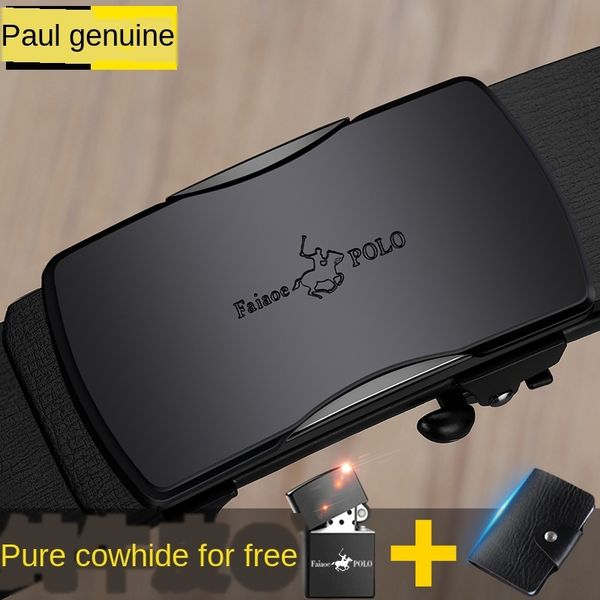 

fa o paul men's automatic buckle leather leather middle-aged youth all-match leisure business tide belt belt, Black;brown