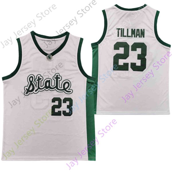 

2020 new michigan state spartans college basketball jersey ncaa 23 xavier tillman white all stitched and embroidery men youth size, Black;red