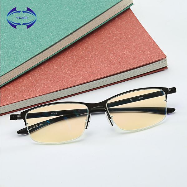 

vcka glasses high qualiity reading glasses men women anti radiation blue light filter lens eyeglasses presbyopia eyewear, White;black