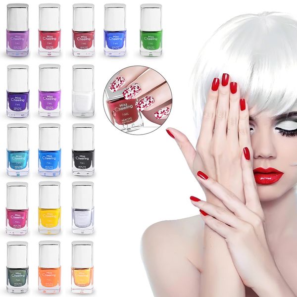 

fashion 7ml stamp polish nail polish shining colorful nail art tool 18 colors stamping transfer printing tslm1