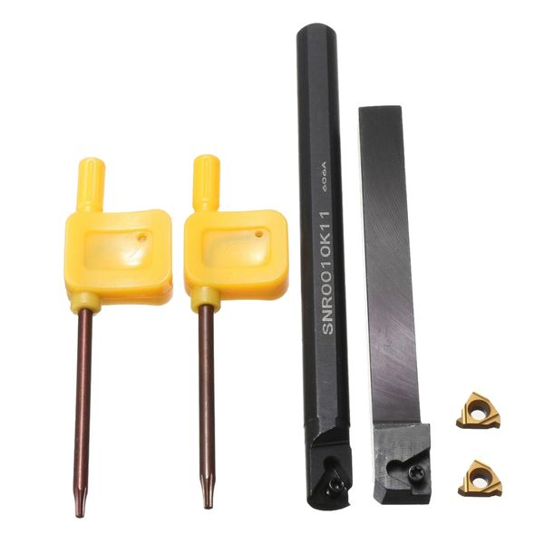 

snr0010k11 ser1010h11 lathe threading bar turning tool holder w/ inserts