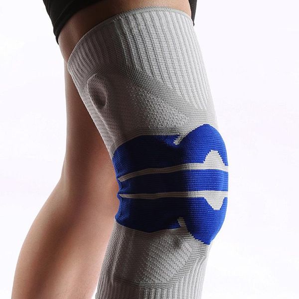

1pcs 2020 knee support professional protective sports knee pad breathable bandage brace basketball tennis cycling, Black;gray
