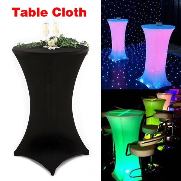 

white black stretch cocktail lycra dry bar spandex round table cover tablecloth wedding event party decor 60cm/80cm