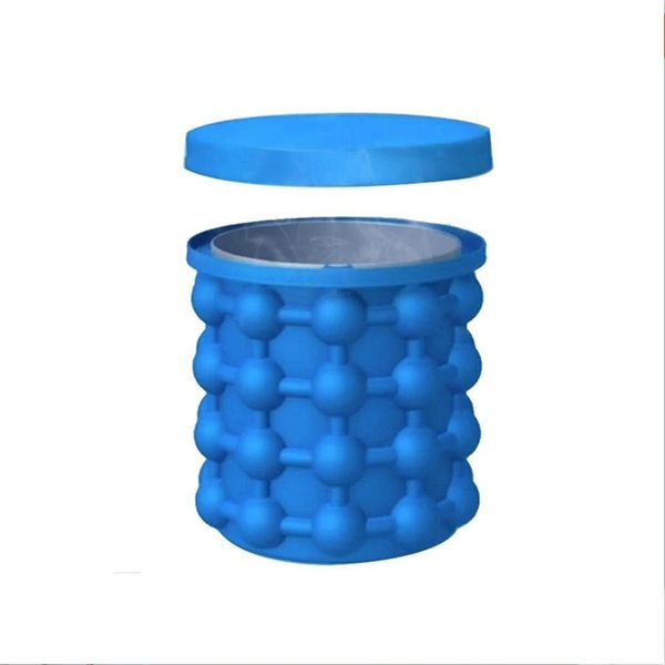 

13.2*14.1cm silicone ice cube maker genie silicone ice cuber maker mold cube space saving kitchen tools travel ice buckets retail box