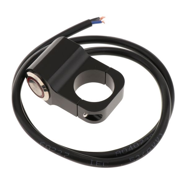 

12v 16a waterproof motorcycle stainless steel switches 1inch 25mm handlebar headlight on off switch with indicator light (black body