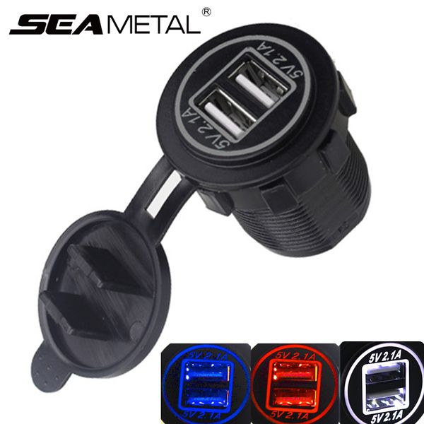 

12v car mobile phone charger dual usb 3.1a led display charging voltage electronic auto waterproof charge adapter accessories