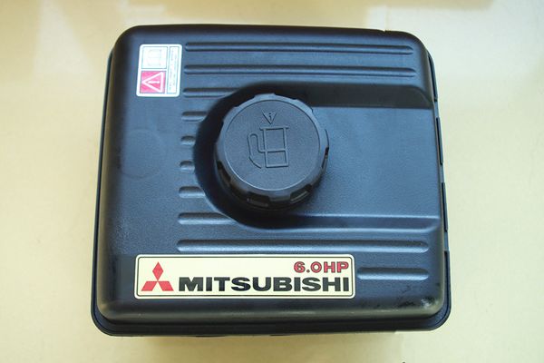 Original-Kraftstofftank-Baugruppe aus schwarzem Kunststoff für Mitsubishi GM182 GT600 6,0 PS Motor, Motor, Wasserpumpe, Kraftstofftankdeckel