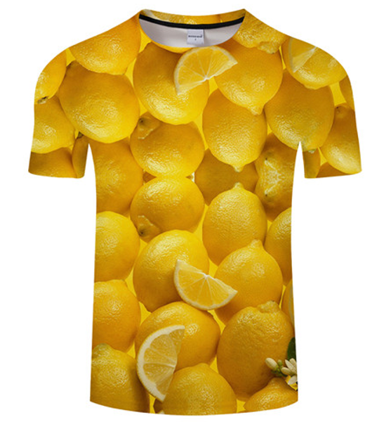 

fashion fruits lemon print tshirts 3d t shirt men t-shirt streatwear harajuku tees summer camiseta casual short sleeve k1040, White;black