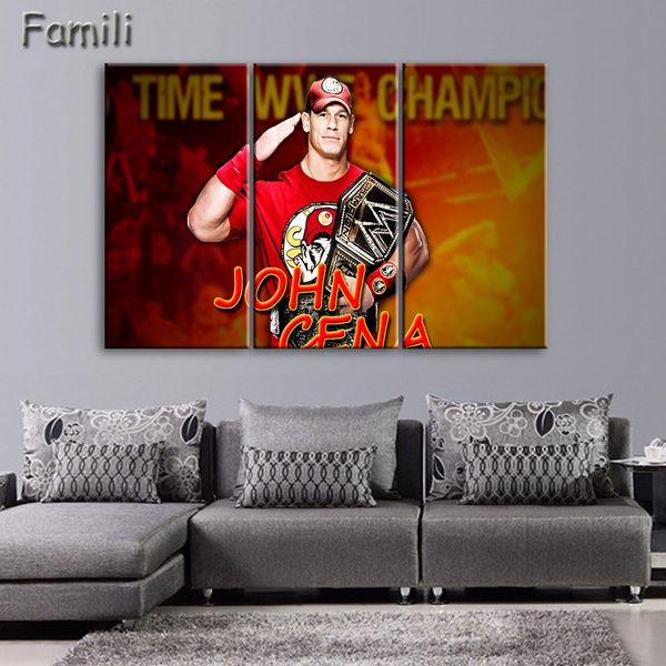

canvas painting new 3 piece art john cena the roch home wall decoration for home canvas print oil painting for sitting room