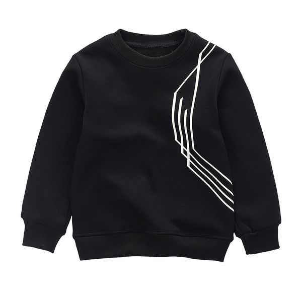 

casual boys sweatshirt sample sweatshirt kids children hoodies winter thick warm bottoming sweatshirts for children, Black