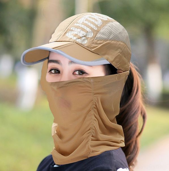 

sun sunscreen men's and women's mask sun hat sunscreen hat couple's cap, Blue;gray