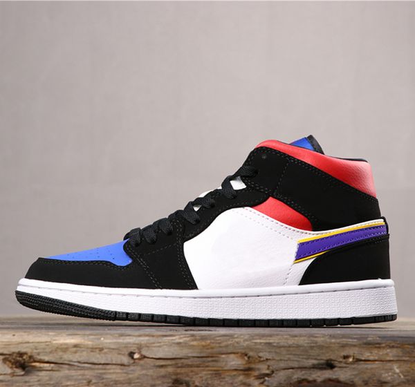 

new 2019 1 high og what the mens basketball shoes men women 1s mid se lakers 3 trainer sneakers size eur 36-45